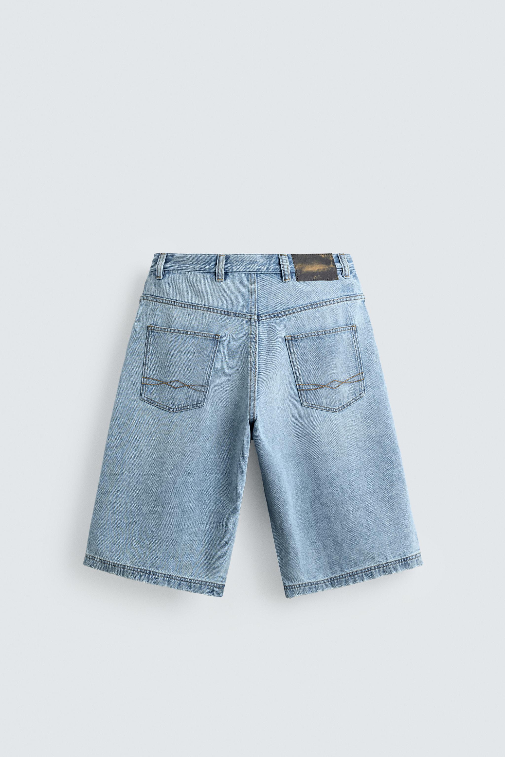 RELAXED FIT DENIM SHORTS